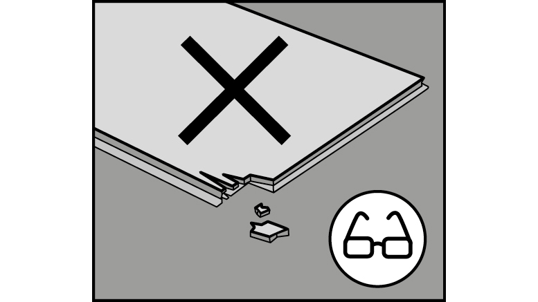 Dielen VOR der Verlegung auf sichtbare Schäden überprüfen Dielen VOR der Verlegung auf sichtbare Schäden überprüfen